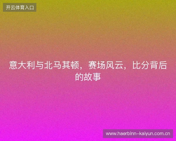 意大利与北马其顿，赛场风云，比分背后的故事